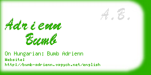 adrienn bumb business card